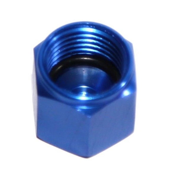 10 Pieces Of BLUE 6AN AN-6 Flare Cap Block Off Aluminum Anodized Fitting BLUE 6AN AN-6 Flare Cap Block Off Aluminum Anodized Fitting