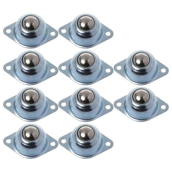 10 Pieces Of Casters, Round Wheel Mounted Bearings, Nylon Ball Conveyor Rollers