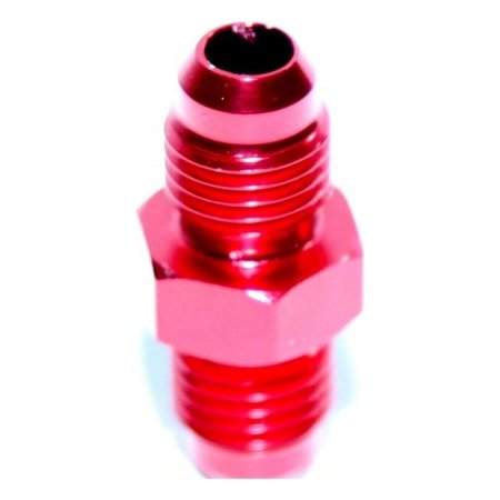 10 Pieces Of RED 4AN AN-4 Male Thread Straight Aluminum Anodized Fitting Adapter RED 4AN AN-4 Male Thread Straight Aluminum Anodized Fitting Adapter
