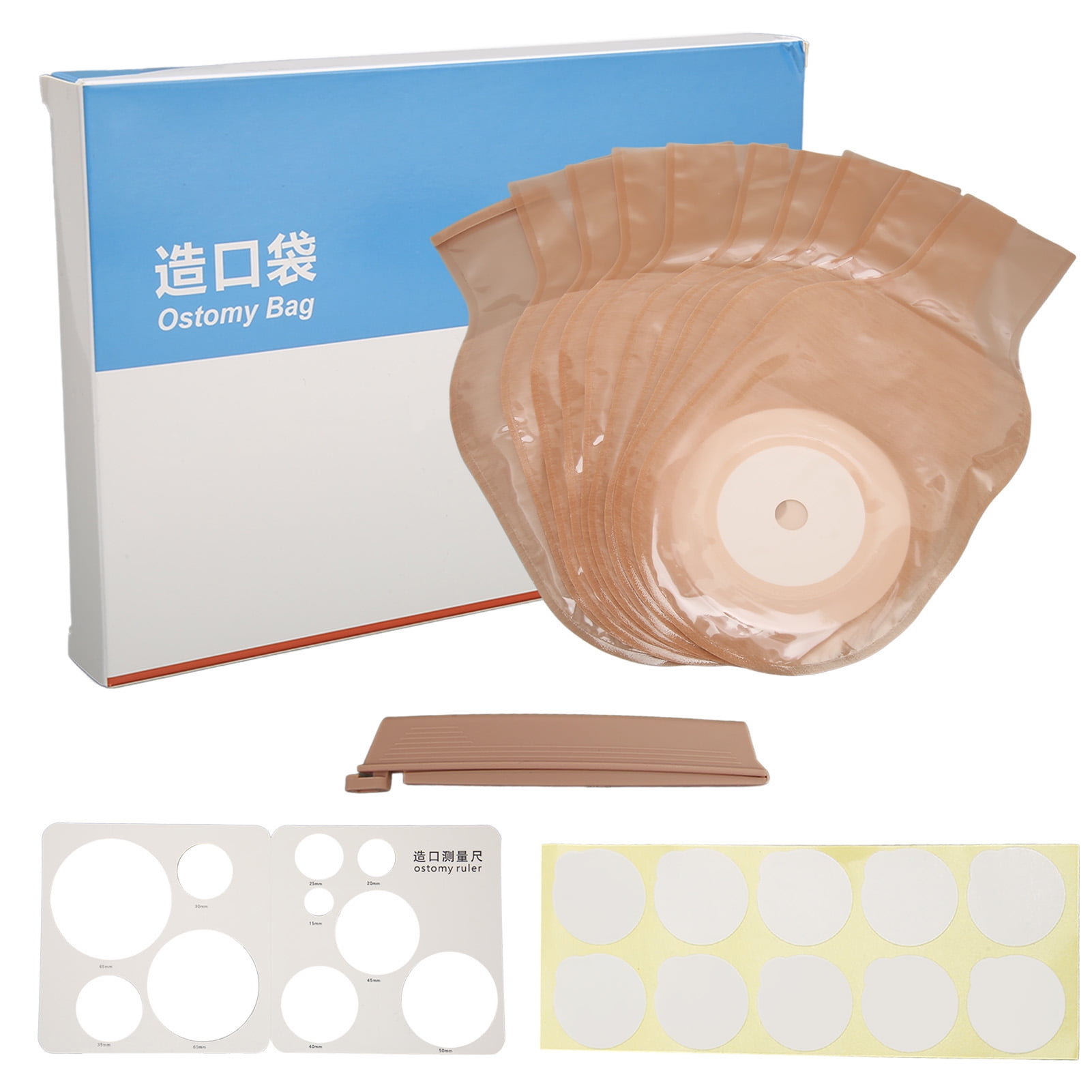 10 Pieces One Piece Ostomy Bag Prevent Leakage Skin Friendly Disposable