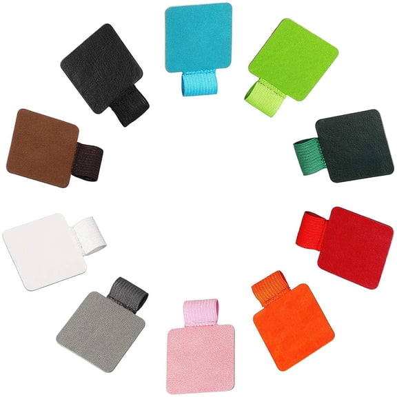 10 Pieces Pen Loop Holder, Adhesive Elastic Pencil Loop Holder, Leather Pencil Loop Holder With Elastic Band For Notebooks, Journals, Calendars, Planner, 10 Colors