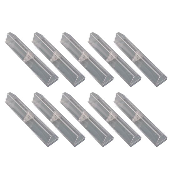 10 Pieces Pencil Holder Clear Pen Boxes Triangular Single Pen Case Pen Storage Container for Teacher