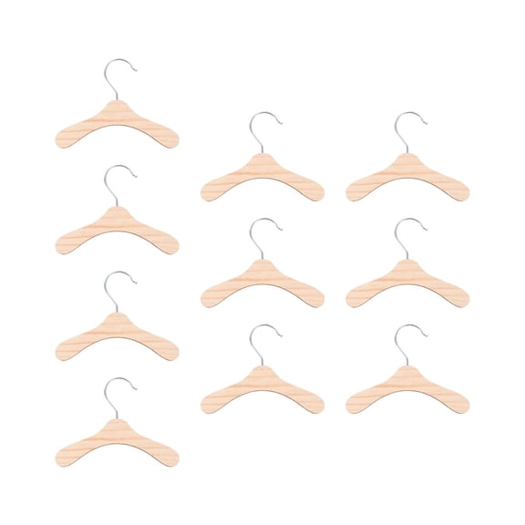 10 Pieces Pet Hangers Wood Pet Hanger Multipurpose Portable Dog Clothes Hangers Pet Costume Hangers for Pet Jewelry Children 17.5cm