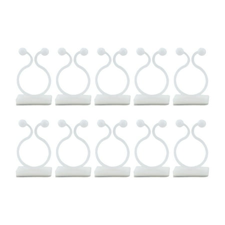 10 Pieces Plant Climbing Wall Clip Invisible Wall Vines Fixing Clips, Plant Clips Multipurpose Hook Wall Rattan clamp for Decorations White M