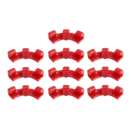 10 Pieces Plant Trainer Trainer Clips Reusable Bending Clamps for Low Training Control Garden Flower Plants Stem Tomato Red