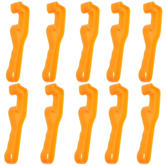 Supvox Plastic Can Lid Opener with Finger Grooves for Hard-to-Open Lids Orange 10Pcs