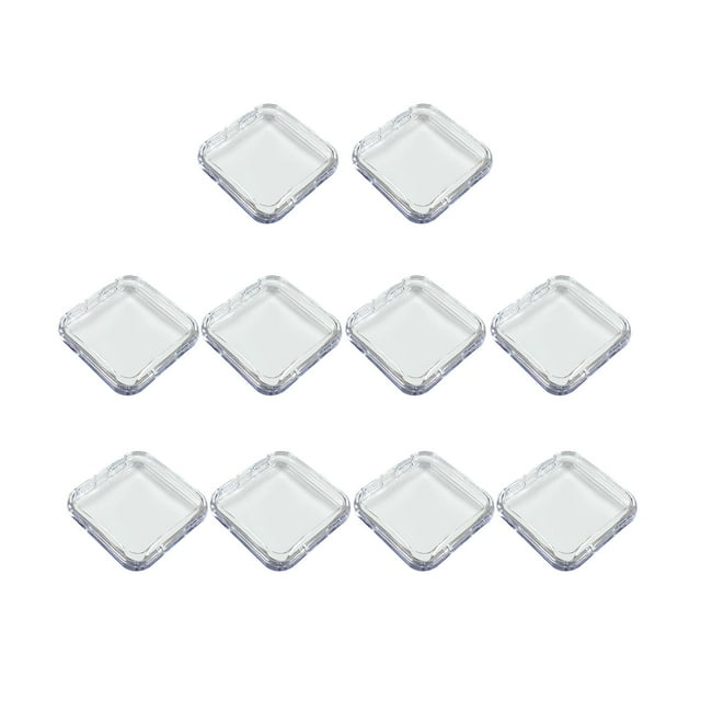 10 Pieces Press on Nail Storage Box Acrylic Nail Storage Container Mini Artificial Nail Display Case False Nail Packaging Box for Nail Salon Clear