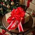 thumbnail image 1 of 10 Pieces Pull Bows Gift Wrapping Ribbon Pull Bows for Christmas Wedding Baskets Valentine Multicolor Wrap Accessory for Gift Present Holiday Decor,16.54X16.54in （Red）, 1 of 6