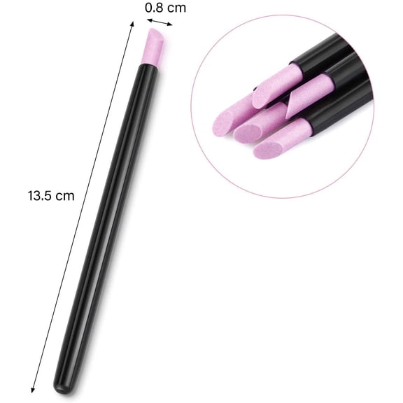 10 Pieces Pumice Stone Nail File Cuticle Stone Pusher Nail Sanding Sticks Nail Art Pen Cuticle Remover Trimmer Buffer Manicure Tools for Household Beauty Salon Peeling Dead Skin Repairing