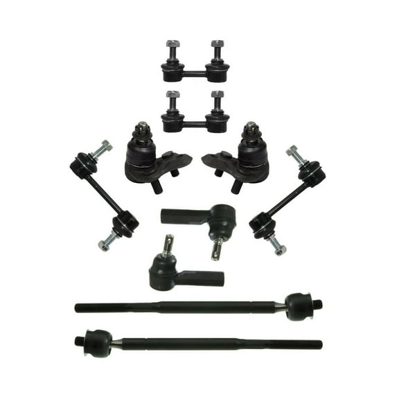 10 Pieces Rear & Front Suspension Sway Bar Links Tie Rod Ends Lower Ball Joints for All Models w/ Hydraulic Rack Fits select: 1996-2002 TOYOTA COROLLA