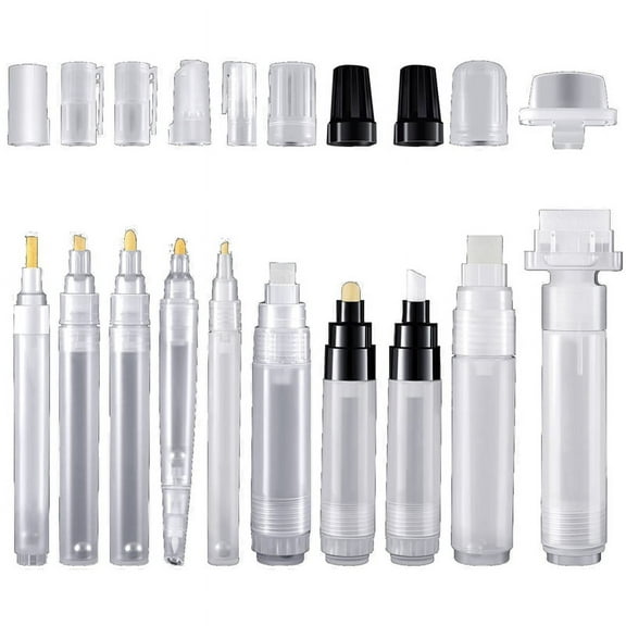 10 Pieces Refillable Paint Pens Empty Pen Rod Markers Acrylic Marker for Art Supplies