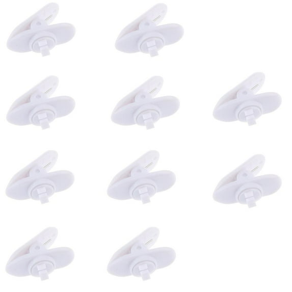 10 Pieces Replacement Clip Holder Loop For Earphone Headset Microphone White