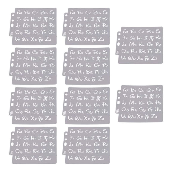 10 Pieces Reusable Alphabet Stencil Letter Painting Template Set for DIY Projects Floor Card Making Drawing