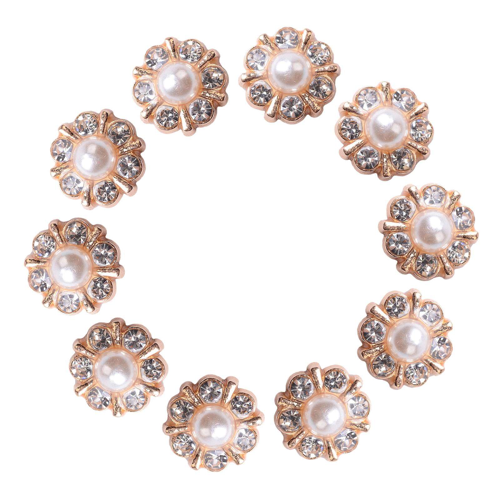 10 Pieces Rhinestone Buttons Sew On for Sewing Scrapbooking Jewelry Making