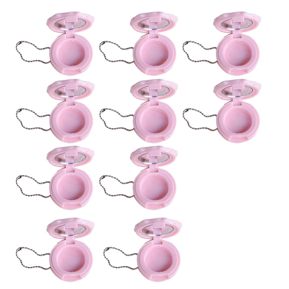 10 Pieces Rose Shape Lip Balm Container With Mirrored Leakproof Convenient Cosmetic Organized For Travel and Home Use