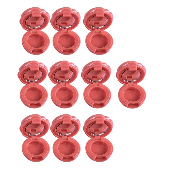 10 Pieces Rose Shape Lip Balm Container With Mirrored Leakproof Convenient Cosmetic Organized For Travel and Home Use