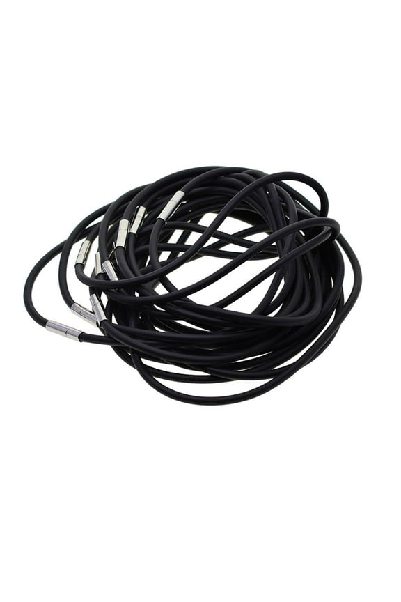 10 Pieces Rubber Rope Necklace Chains with Plug Clasp for Girlfriend, Daughter, 45cm