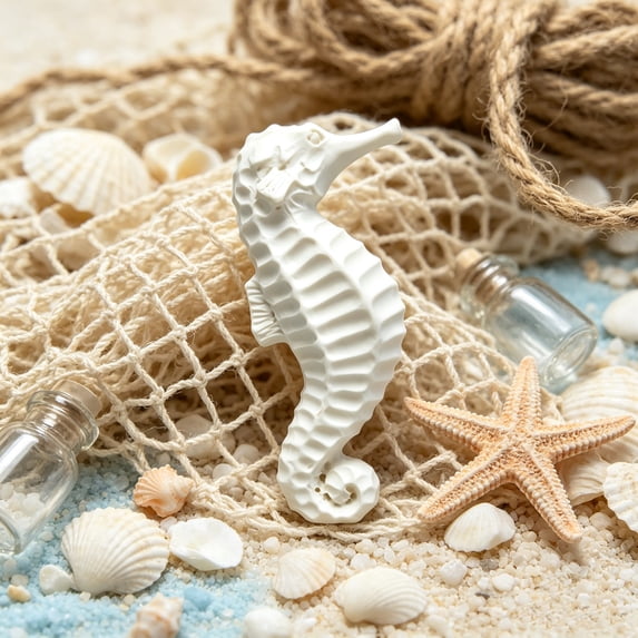 10 Pieces Seahorse for Crafts, 2.36in Mini Resin Sea Decoration Set, Beach Crafts Decoration Aquarium Frame Gift, for Christmas Decor Beach Party Wedding DIY Crafts