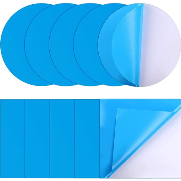 10 Pieces Self-Adhesive PVC Patch Repair Kit Vinyl Inflatable Patches for Above Ground Pools, Inflatable Boats Products(Blue)