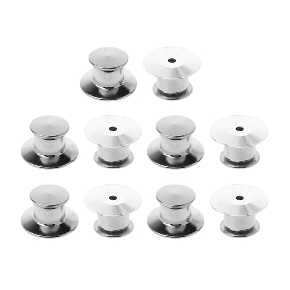 ✪ 10 Pieces/Set Metal Pins Keepers Pin Backs No Tool Required Safety Anti-lost Backs Locking Clasp for Jewelry Replacement