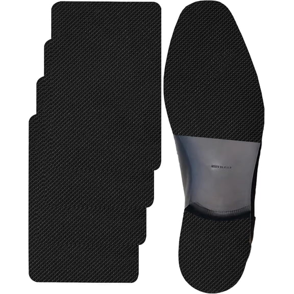 10 Pieces Shoe Sole Protectors, Shoe Bottom and Heel Anti Slip Grip Pads, Self Adhesive Non Skid Noise Reduction Sticker (Black,6"x4")