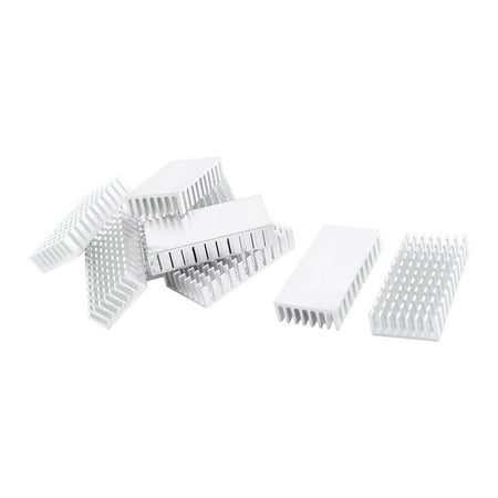 10 Pieces Silver Tone Aluminium Radiator VGA CPU Heatsink Heat Sink 10x50x25mm