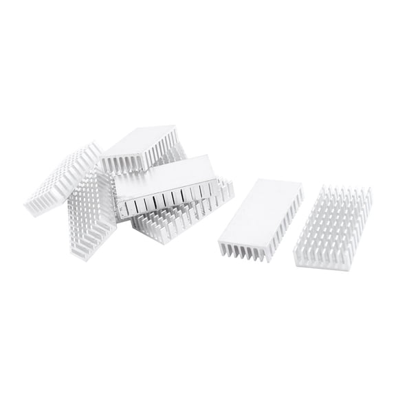 10 Pieces Silver Tone Aluminium Radiator VGA CPU Heatsink Heat Sink 10x50x25mm