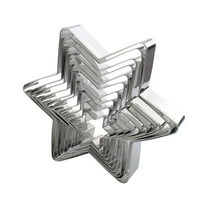 10 Pieces Six Point Star Cookie Cutters Set,Stainless Steel Six Pointed Shaped Cutter,Fondant Cake Cheese Cutter,Star Shaped Cookie Cutter Set,Pastry Mold Bakeware Tools,Christmas Gifts,10PCS