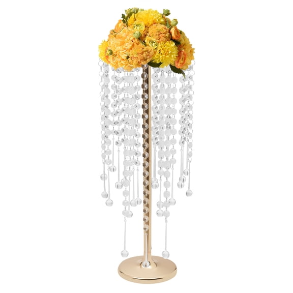 10 Pieces Small Crystal Table Centerpieces Gold Flower Stand Wedding Party Decor