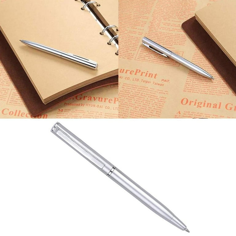 10 Pieces Small Pens Mini Pen Metal Thin Pens Fine Wallet Pocket Metal Pen  Miniature Gel Ink Pens for Signature Calligraphy Executive Business