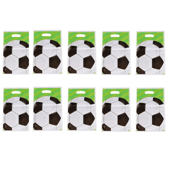 10 Pieces Soccer Gift Bags for Birthday Party - Treat Candy Goodie Bags for Football Themed Party Favors - Soccer Treat Candy Bags,Soccer Goodie Bag,Soccer Party Favors Bags Soccer Theme Gift Bag