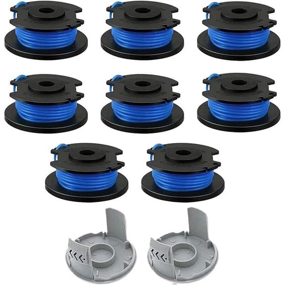 10 Pieces Spare Spool for Brushcutter,Edge Cutting Spool,Compatible ,Line 11ft Cordless Trimmer,8 Spools + 2 Trimmer Caps