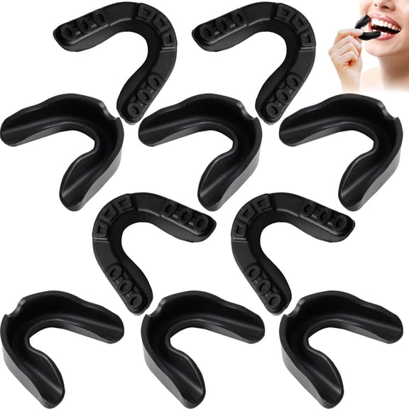 10 Pieces Sport Mouth Guards,Athletic Mouthguard for Kids Teeth,Youth Mouth Guard for Sports,Youth MouthGuard Sports Mouth Protection for Boxing, Football, Basketball, Lacrosse(Black)