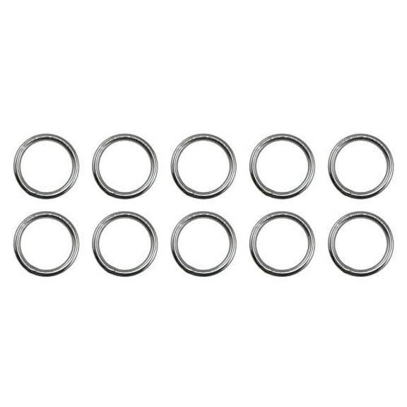 US STAINLESS 10 Pieces Stainless Steel 316 Round Ring Welded 3/16" x 2 1/2" (5mm x 65mm) Marine Grade
