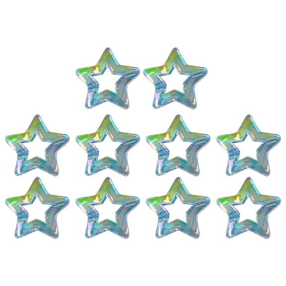 10-Pieces Star Shaped Loose Beads Bulk Acrylic Loose Spacer Beads for Bracelets Jewelry Making Crafts Necklaces