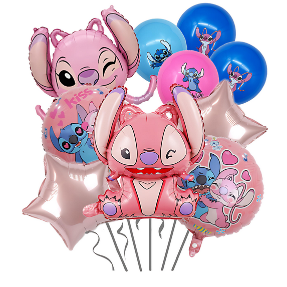 10 Pieces Stitch Birthday Decorations Balloons Aluminum Foil Balloons Party Decorations for Birthday Party Favors