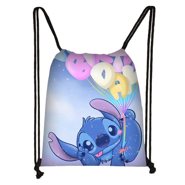 10 Pieces Stitch Party Favor Drawstring Bags Drawstring Backpack Gift