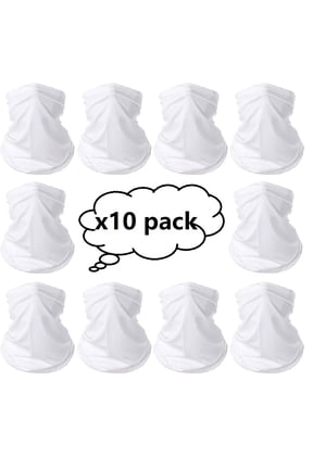Pack of 10 Outdoor Buff /Face Cover /Neck Gaiter /Scarf - Breathable UV Block Sun Protection for Outdoor Cycling Running etc.