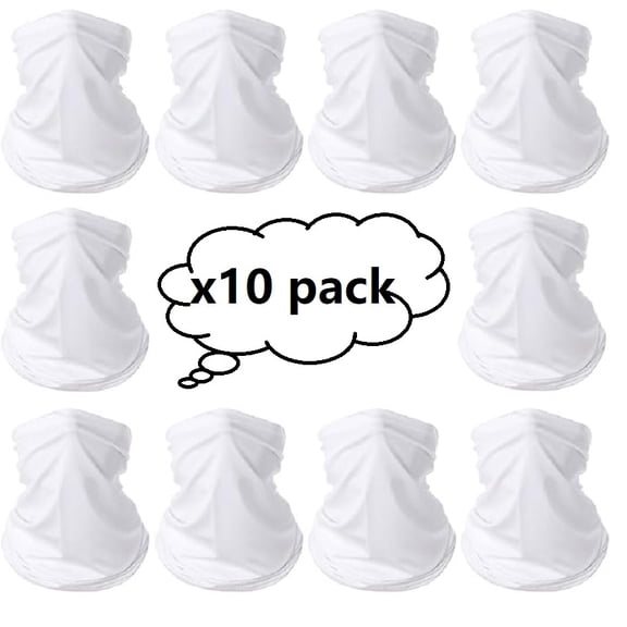 Pack of 10 Outdoor Buff /Face Cover /Neck Gaiter /Scarf - Breathable UV Block Sun Protection for Outdoor Cycling Running etc.