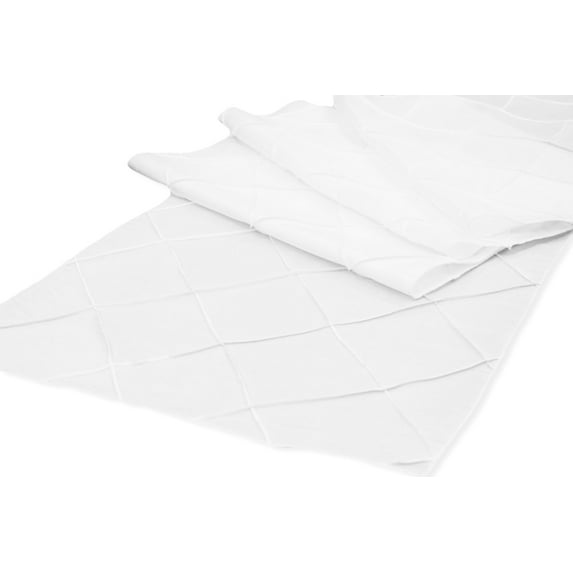 10 Pieces, Taffeta Table Runner Approximately 13" width x 108" length - White