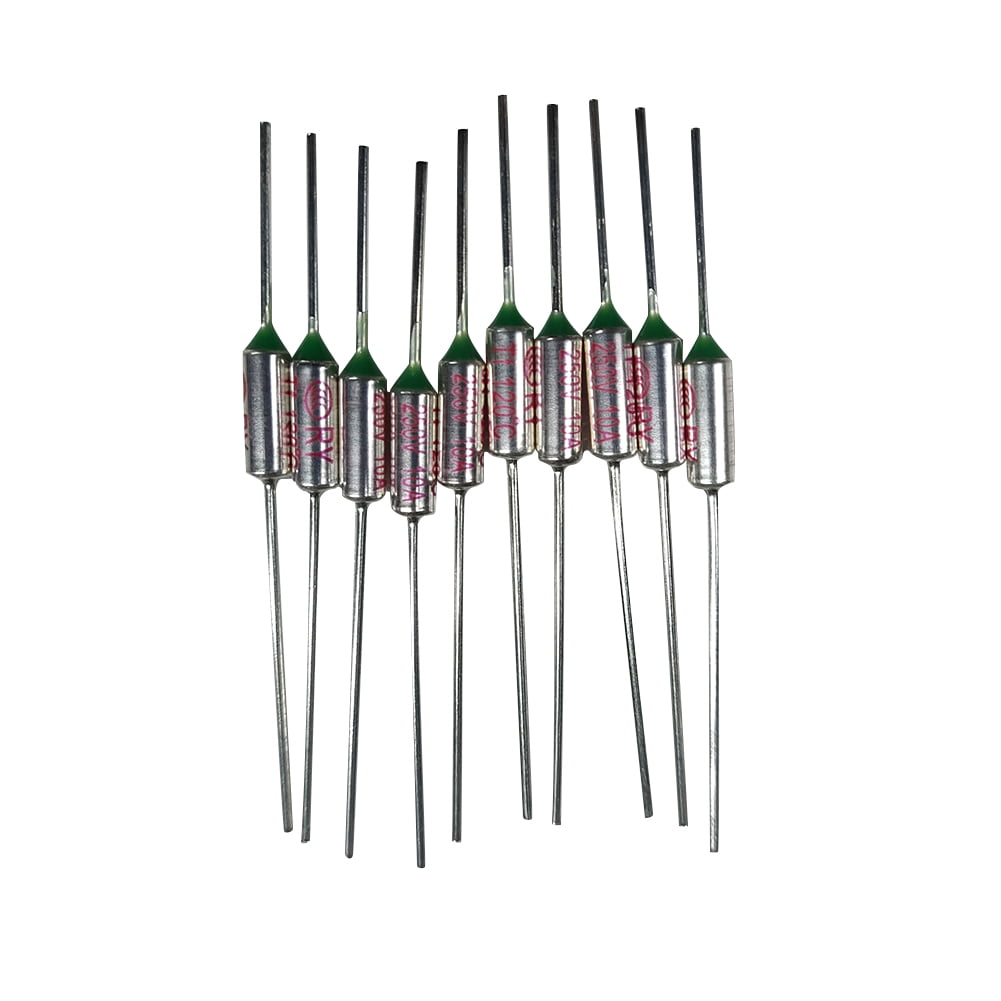 10 Pieces Thermal Fuse 72270 Degree Temperature 250V 10A Metal Thermal