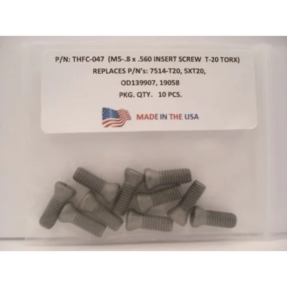 10 Pieces Thfc-047 Spade Drill Lock Screw: 7514-T20 .. 5Xt20 .. Ts-5.8-10M1
