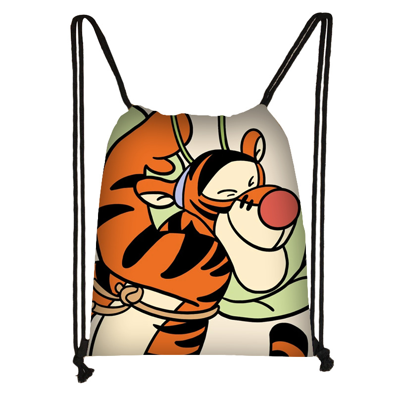 10 Pieces Tigger Party Favor Drawstring Bags Drawstring Backpack Gift