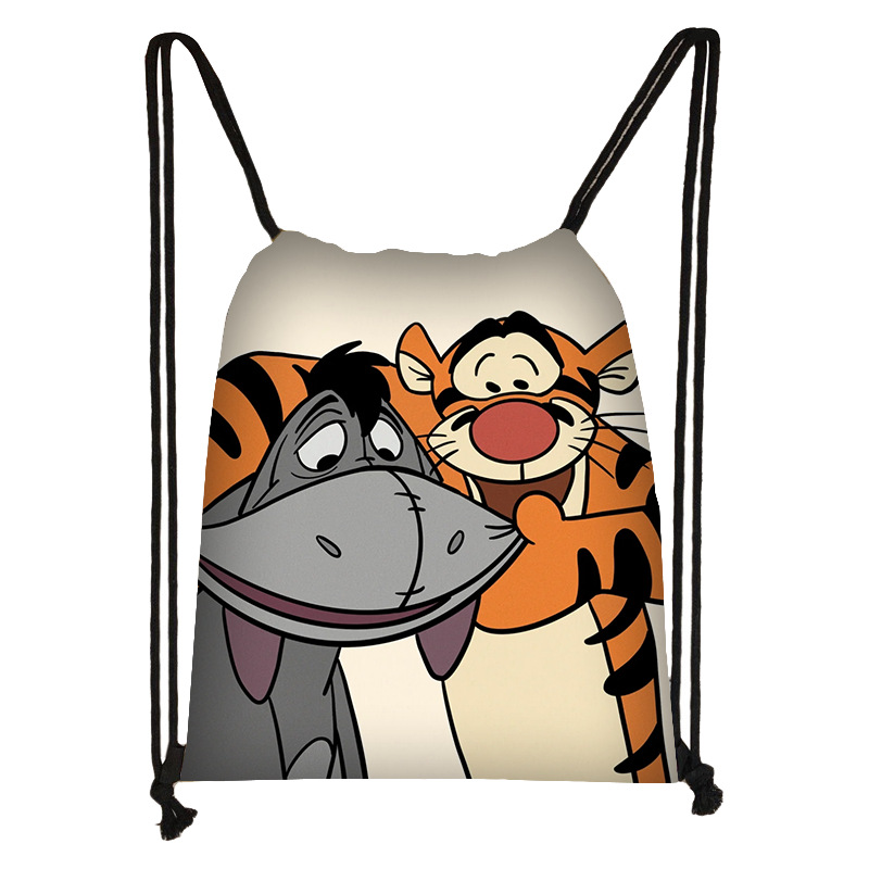 10 Pieces Tigger Party Favor Drawstring Bags Drawstring Backpack Gift