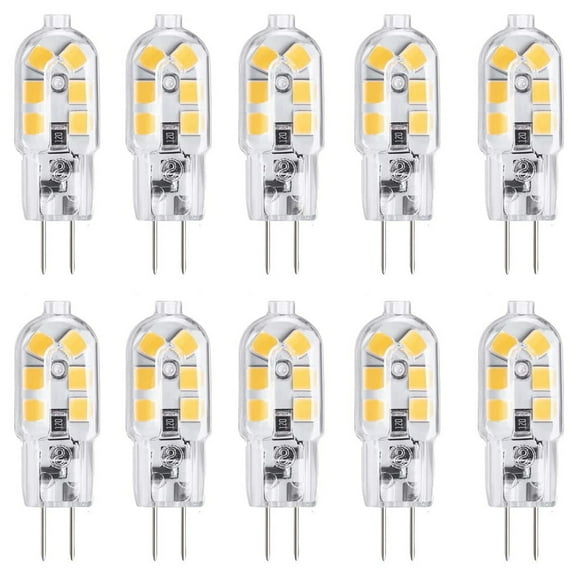 10 Pieces Transparent PC Cover AC/DC12V Long Service Life Halogen Bulbs Replacement 220v G4 Halogen Lamp Bi-pin 2W 3000K
