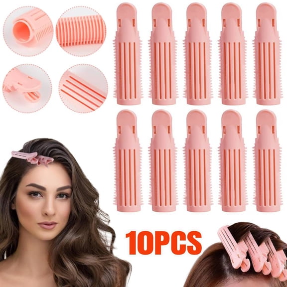 10 Pieces Volumizing Hair Clips, Hair Root Fluffy Clip Curler Styling Tool for Women, Thin Curly Styling Volume Tools (Pink)