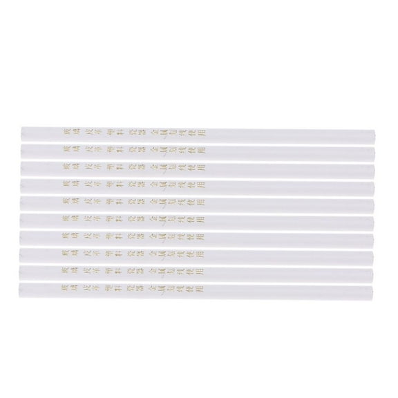 10 Pieces White Marking Pencils Pens Tailor Chalk For Fabric Glass Leather Marking White