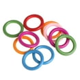 thumbnail image 1 of 10 Pieces Wooden Rings Natural Wood Rings Smooth Colorful Unfinished Wood Circles for Craft DIY Pendant Jewelry Making, 1 of 8