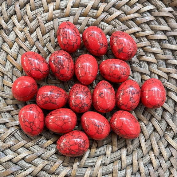 10 Pieces Worry Stones Egg Rock Crystal Gemstone Polished Mineral Rock Egg Stones Pocket Palm Chakra Crystal for Anxiety Relief Meditation Reiki Balancing Easter Decor(Classic Color)