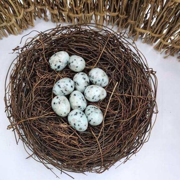 10 Pieces Worry Stones Egg Rock Crystal Gemstone Polished Mineral Rock Egg Stones Pocket Palm Chakra Crystal for Anxiety Relief Meditation Reiki Balancing Easter Decor(Classic Color)